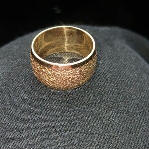 Vintage Gold Filled Textured Wedding Band